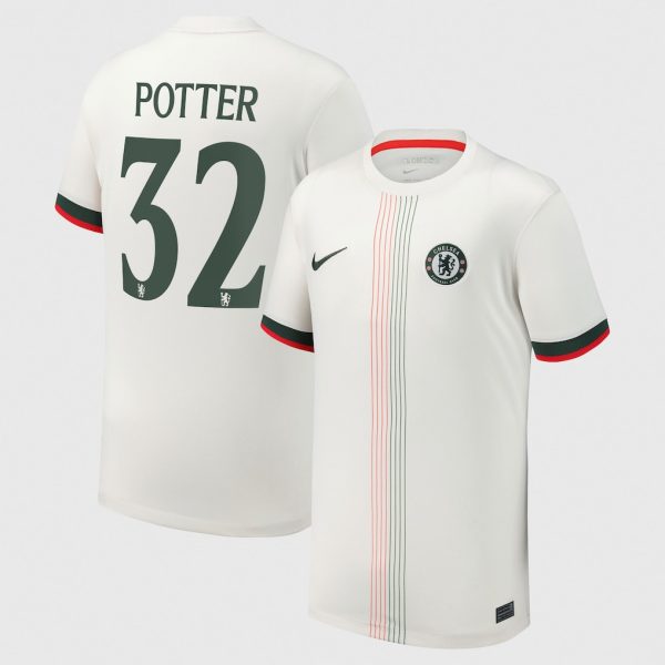 Chelsea Cup Nike Away Stadium Shirt 2025-26 - Kids with Potter 32 printing