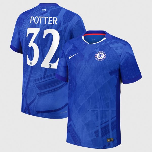 Chelsea Cup Nike Dri-FIT ADV Home Match Shirt 2025-26 with Potter 32 printing