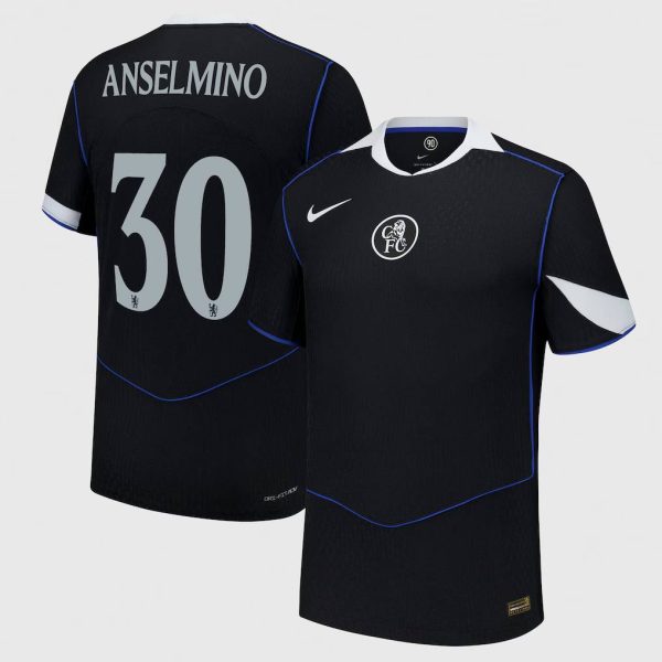 Chelsea Cup Nike Third Dri Fit Adv Match Shirt 2025-26 with Anselmino 30 printing
