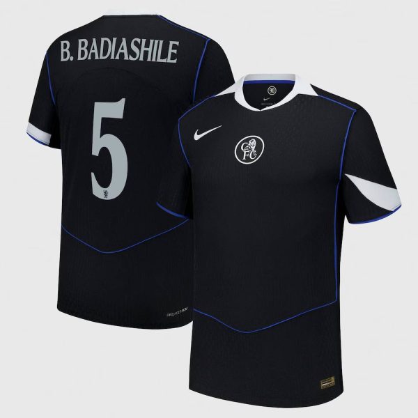 Chelsea Cup Nike Third Dri Fit Adv Match Shirt 2025-26 with B. Badiashile 5 printing