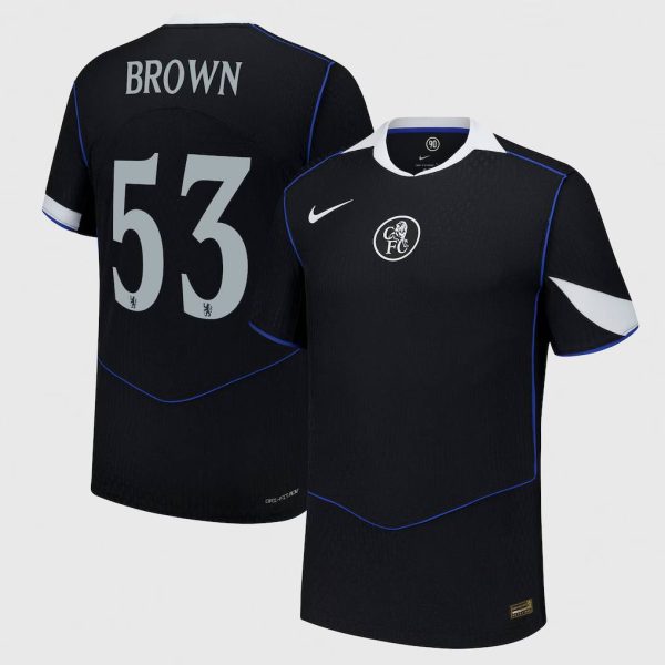 Chelsea Cup Nike Third Dri Fit Adv Match Shirt 2025-26 with Brown 53 printing