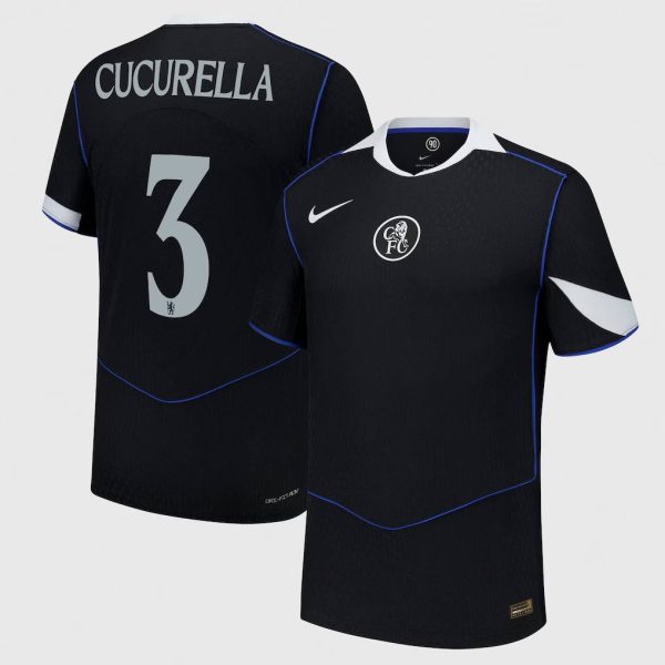 Chelsea Cup Nike Third Dri Fit Adv Match Shirt 2025-26 with Cucurella 3 printing