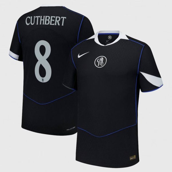 Chelsea Cup Nike Third Dri Fit Adv Match Shirt 2025-26 with Cuthbert 8 printing