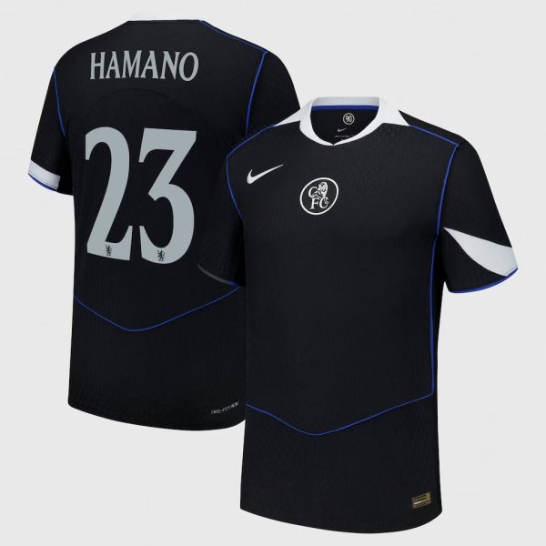 Chelsea Cup Nike Third Dri Fit Adv Match Shirt 2025-26 with Hamano 23 printing