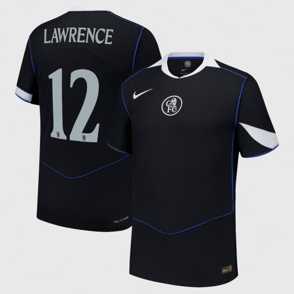 Chelsea WSL Nike Dri Fit Adv Third Match Shirt 2025-26 with Lawrence 12 printing