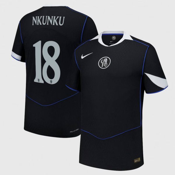 Chelsea Cup Nike Third Dri Fit Adv Match Shirt 2025-26 with Nkunku 18 printing