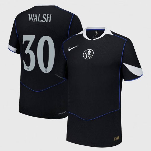 Chelsea Cup Nike Third Dri Fit Adv Match Shirt 2025-26 with Walsh 30 printing