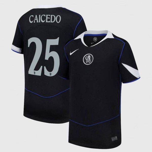 Chelsea Cup Nike Third Stadium Shirt 2025-26 - Kids with Caicedo 25 printing
