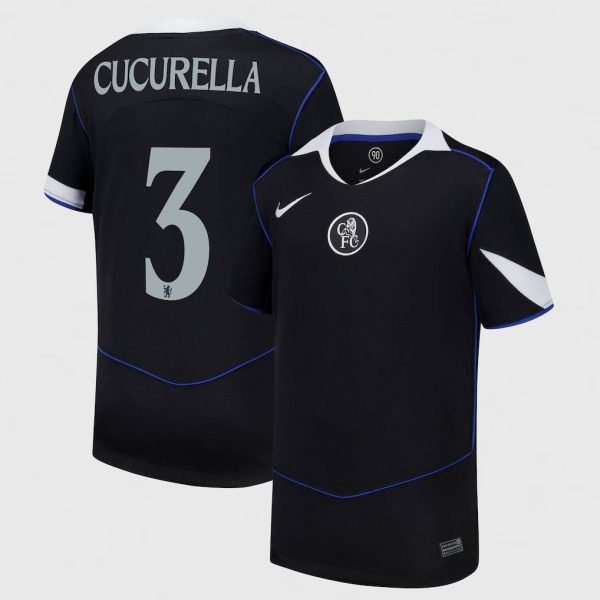 Chelsea Cup Nike Third Stadium Shirt 2025-26 - Kids with Cucurella 3 printing
