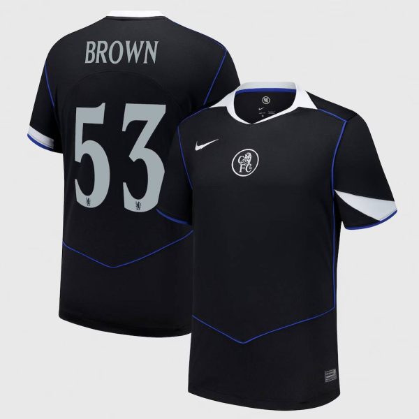 Chelsea Cup Nike Third Stadium Shirt 2025-26 with Brown 53 printing