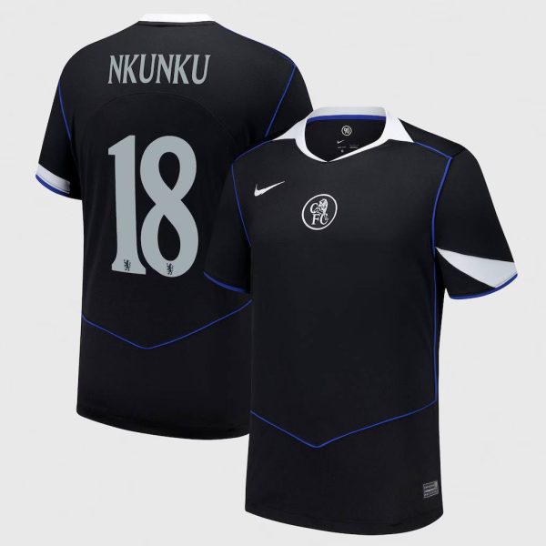 Chelsea Cup Nike Third Stadium Shirt 2025-26 with Nkunku 18 printing