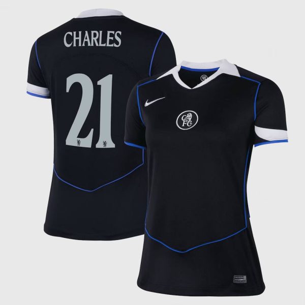 Chelsea Cup Nike Third Stadium Shirt 2025-26 - Womens with Charles 21 printing