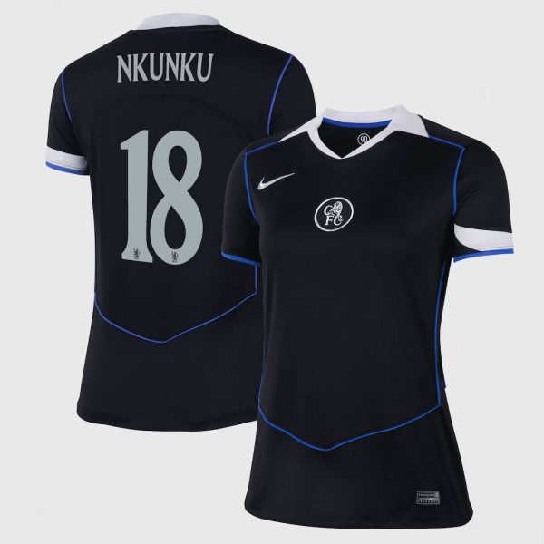 Chelsea Cup Nike Third Stadium Shirt 2025-26 - Womens with Nkunku 18 printing