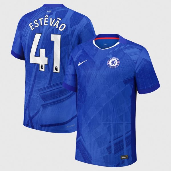 Chelsea Nike Dri-FIT ADV Home Match Shirt 2025-26 - Kids with Estêvão 41 printing