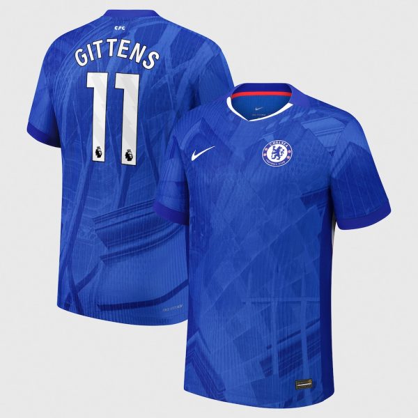Chelsea Nike Dri-FIT ADV Home Match Shirt 2025-26 with Gittens 11 printing
