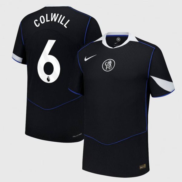 Chelsea Nike Dri Fit Adv Third Match Shirt 2025-26 with Colwill 6 printing