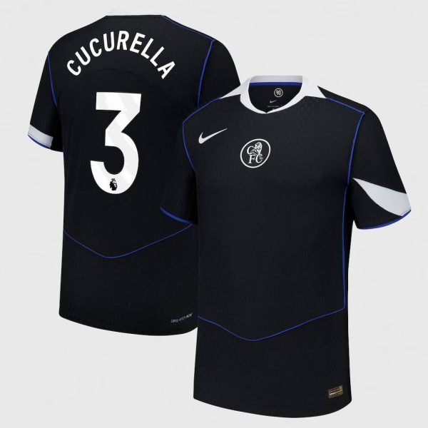 Chelsea Nike Dri Fit Adv Third Match Shirt 2025-26 with Cucurella 3 printing