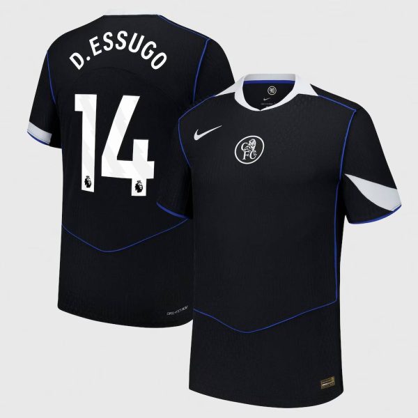 Chelsea Nike Dri Fit Adv Third Match Shirt 2025-26 with D.Essugo 14 printing