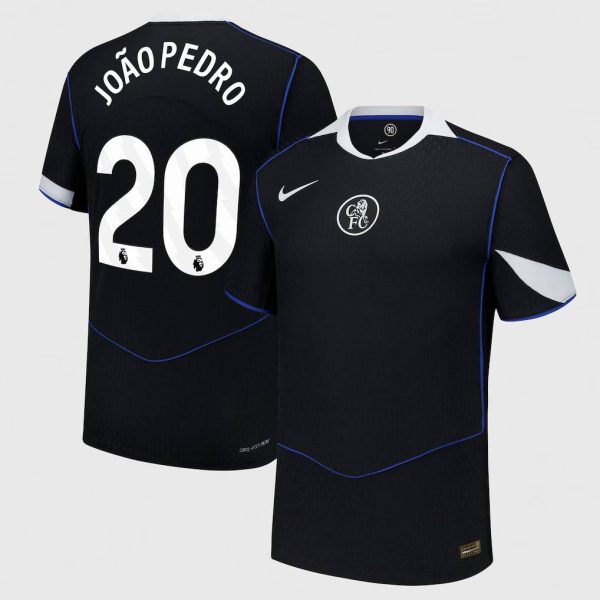 Chelsea Nike Dri Fit Adv Third Match Shirt 2025-26 with João Pedro 20 printing