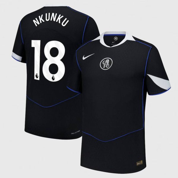 Chelsea Nike Dri Fit Adv Third Match Shirt 2025-26 with Nkunku 18 printing