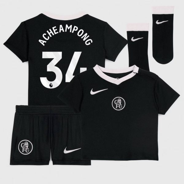 Chelsea Nike Third Stadium Kit 2025-26 - Infants with Acheampong 34 printing