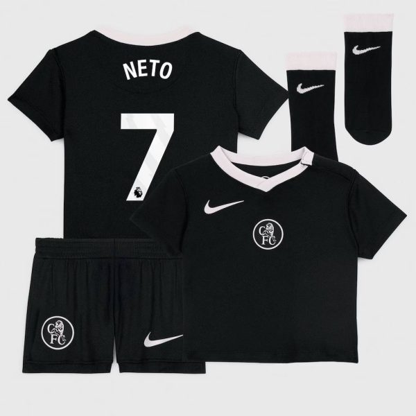 Chelsea Nike Third Stadium Kit 2025-26 - Infants with Neto 7 printing