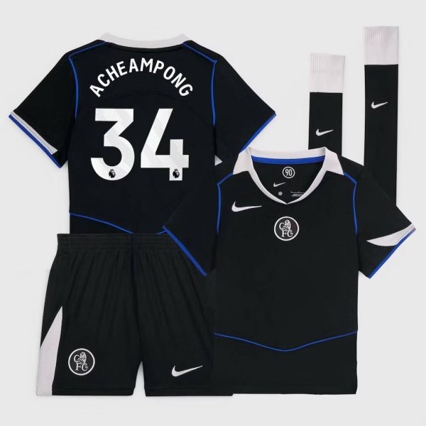 Chelsea Nike Third Stadium Mini Kit 2025-26 - Little Kids with Acheampong 34 printing