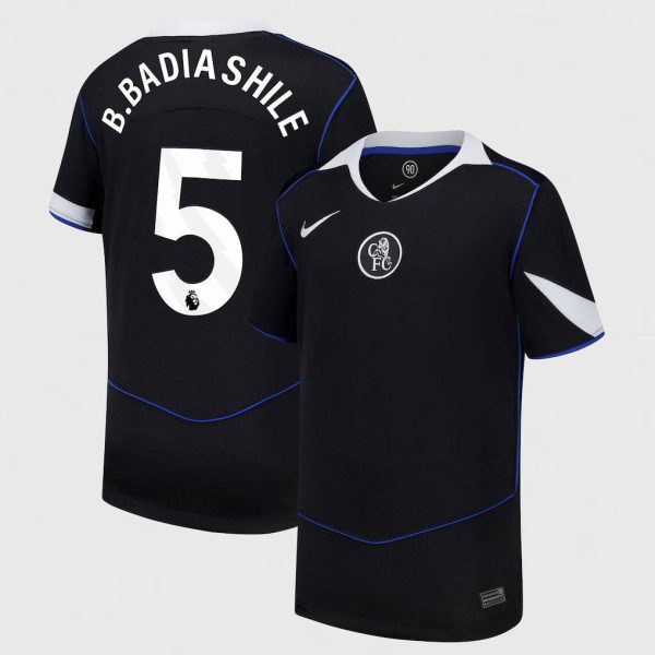 Chelsea Nike Third Stadium Shirt 2025-26 - Kids with B. Badiashile 5 printing