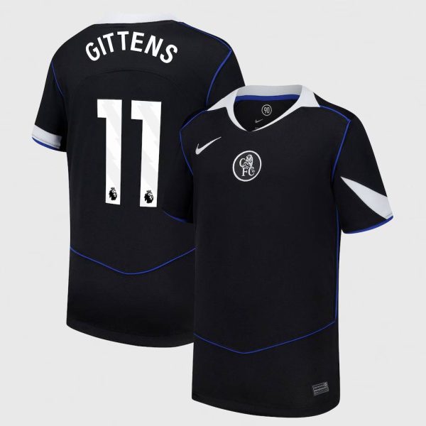 Chelsea Nike Third Stadium Shirt 2025-26 - Kids with Gittens 11 printing