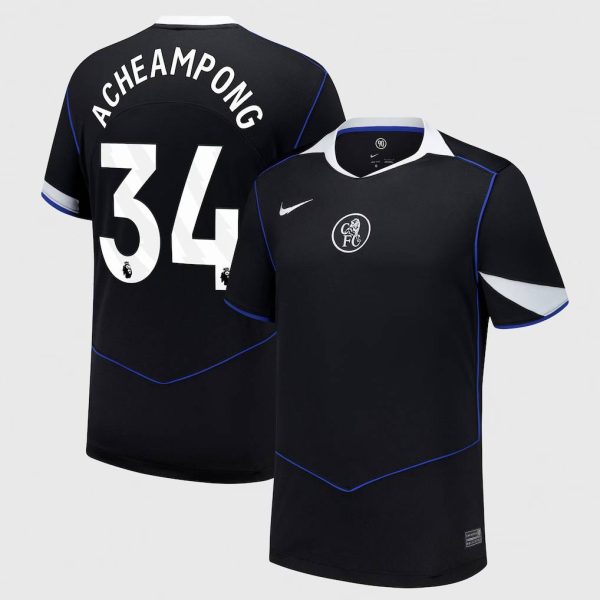 Chelsea Nike Third Stadium Shirt 2025-26 with Acheampong 34 printing