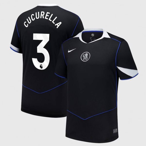 Chelsea Nike Third Stadium Shirt 2025-26 with Cucurella 3 printing