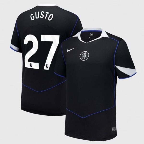 Chelsea Nike Third Stadium Shirt 2025-26 with Gusto 27 printing