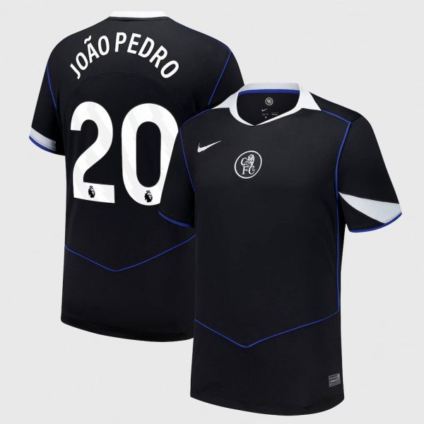 Chelsea Nike Third Stadium Shirt 2025-26 with João Pedro 20 printing