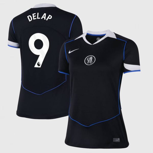 Chelsea Nike Third Stadium Shirt 2025-26 - Womens with Delap 9 printing