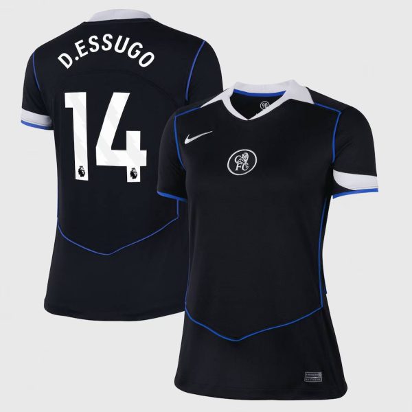 Chelsea Nike Third Stadium Shirt 2025-26 - Womens with D.Essugo 14 printing
