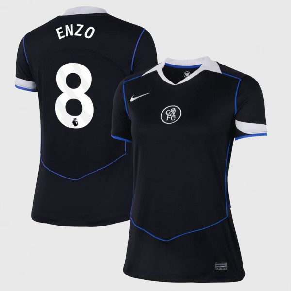 Chelsea Nike Third Stadium Shirt 2025-26 - Womens with Enzo 8 printing