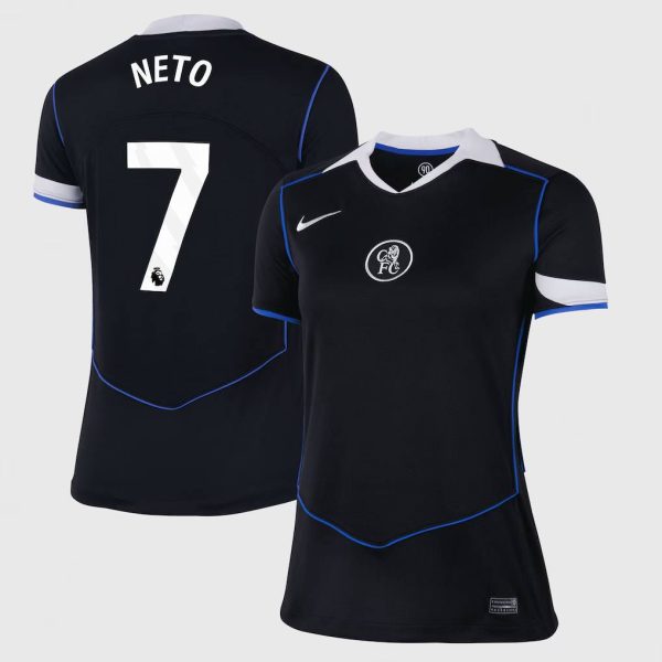 Chelsea Nike Third Stadium Shirt 2025-26 - Womens with Neto 7 printing