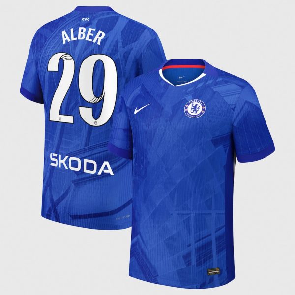 Chelsea WSL Nike Dri-FIT ADV Home Match Shirt 2025-26 with Alber 29 printing