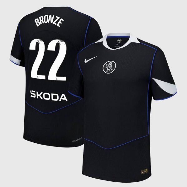 Chelsea WSL Nike Dri Fit Adv Third Match Shirt 2025-26 with Bronze 22 printing