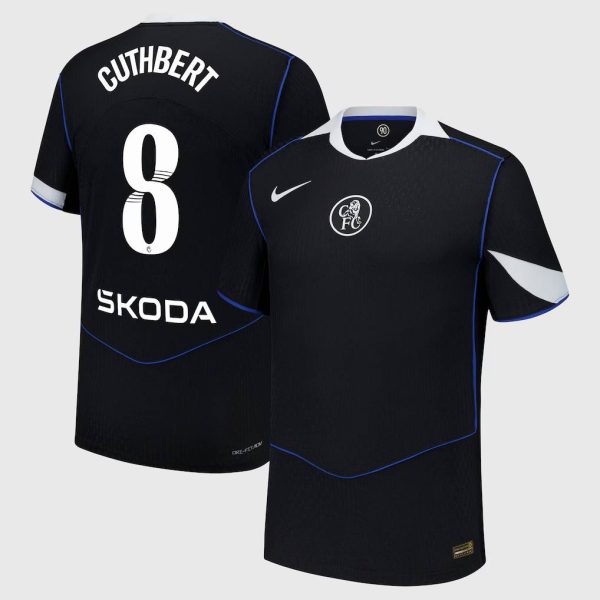 Chelsea WSL Nike Dri Fit Adv Third Match Shirt 2025-26 with Cuthbert 8 printing