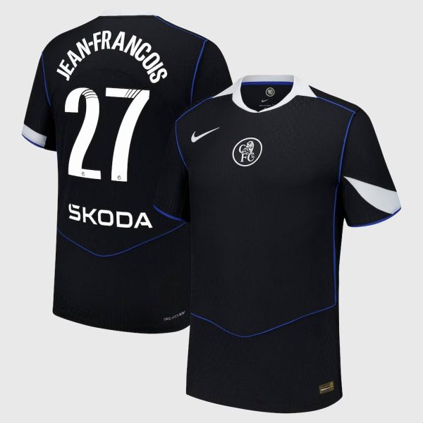 Chelsea WSL Nike Dri Fit Adv Third Match Shirt 2025-26 with Jean-Francois 27 printing
