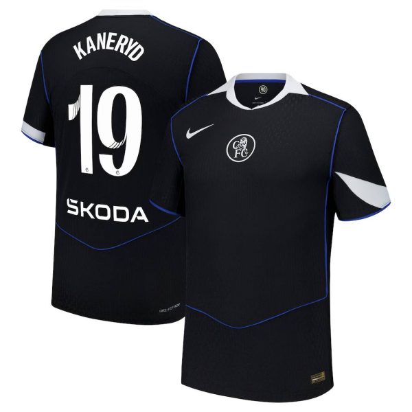 Chelsea WSL Nike Dri Fit Adv Third Match Shirt 2025-26 with Kaneryd 19 printing
