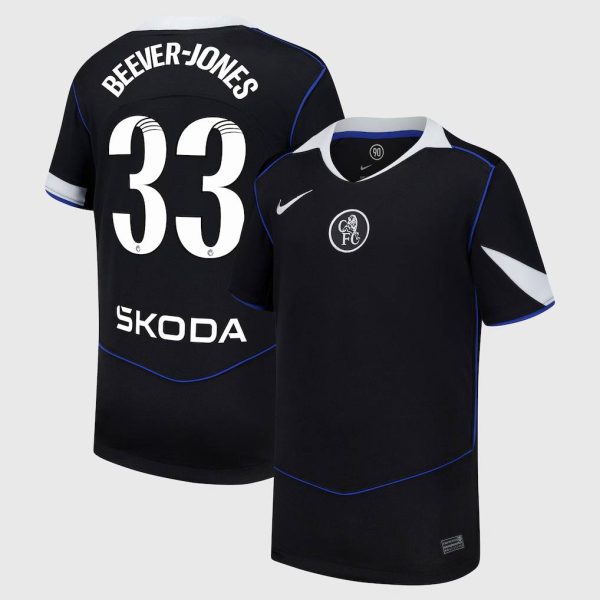Chelsea WSL Nike Third Stadium Shirt 2025-26 - Kids with Beever-Jones 33 printing