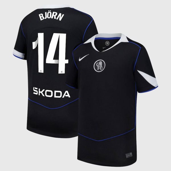 Chelsea WSL Nike Third Stadium Shirt 2025-26 - Kids with Björn 14 printing