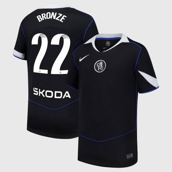 Chelsea WSL Nike Third Stadium Shirt 2025-26 - Kids with Bronze 22 printing