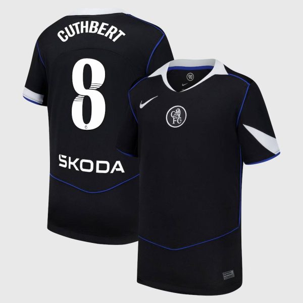 Chelsea WSL Nike Third Stadium Shirt 2025-26 - Kids with Cuthbert 8 printing