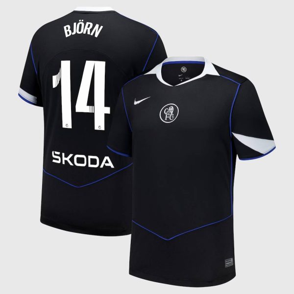 Chelsea WSL Nike Third Stadium Shirt 2025-26 with Björn 14 printing