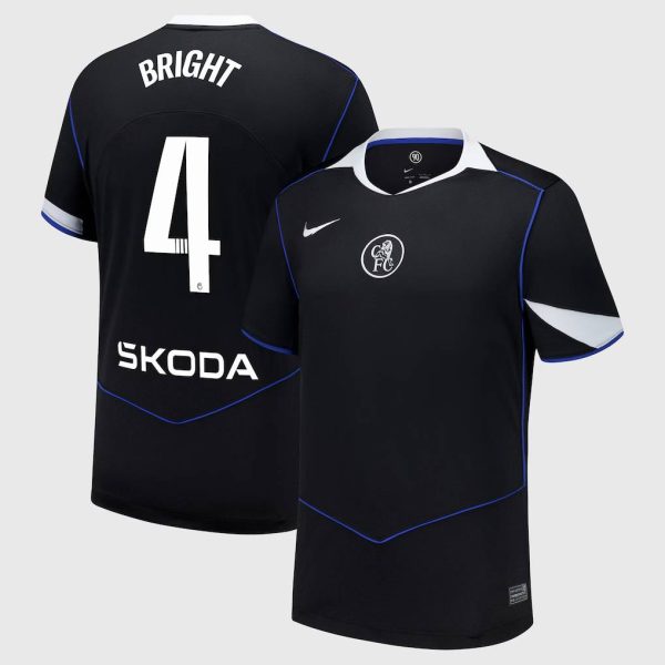 Chelsea WSL Nike Third Stadium Shirt 2025-26 with Bright 4 printing