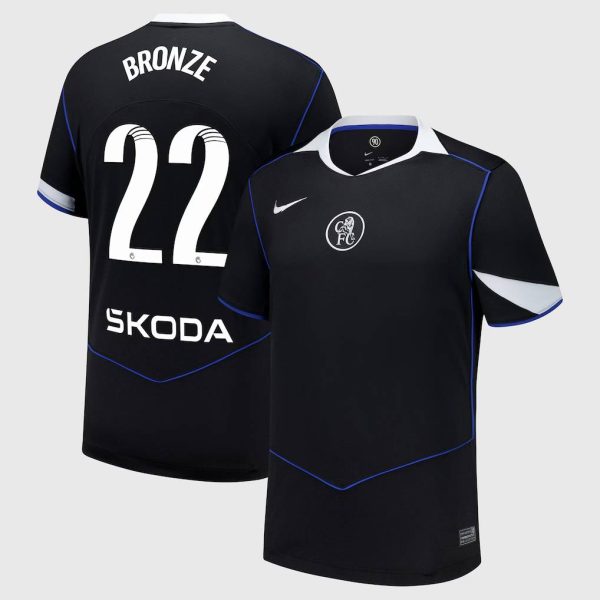 Chelsea WSL Nike Third Stadium Shirt 2025-26 with Bronze 22 printing