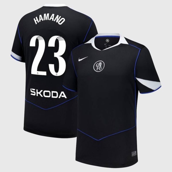 Chelsea WSL Nike Third Stadium Shirt 2025-26 with Hamano 23 printing